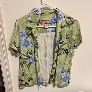 Green Floral Men's Shirt